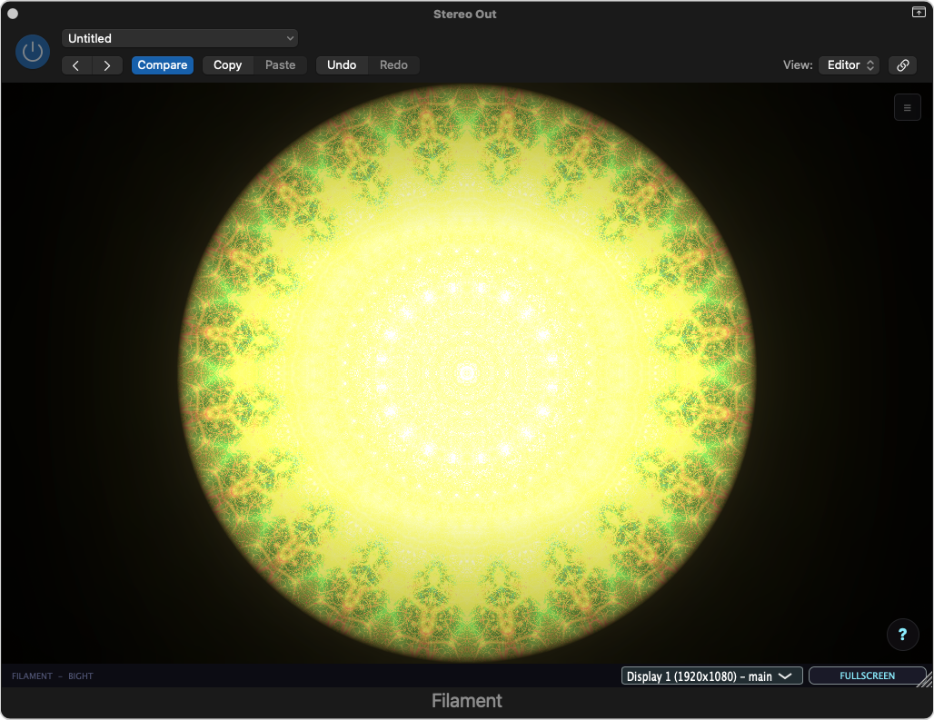 Filament running on Logic Pro's Stereo Out