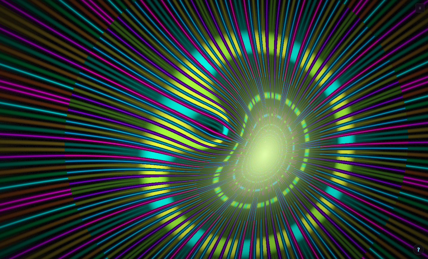 Curved psychedelic tunnel